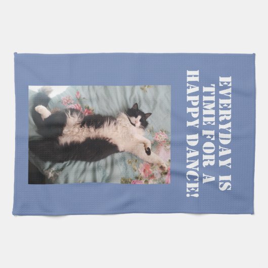 Tuxedo Chats de chat Bonne Danse Photo Serviette d (Horizontal)