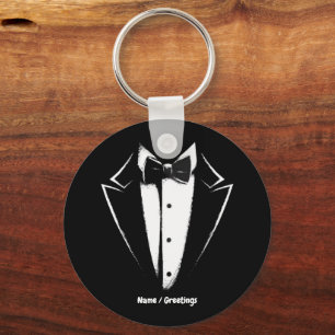 Tuxedo Classic Party Funny Concert Festival Design Sleutelhanger