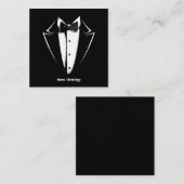 Tuxedo Classic Party Funny Concert Festival Design Vierkante Visitekaartje (Voorkant / Achterkant)