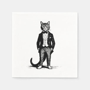 Tuxedo Classy Cat Servet