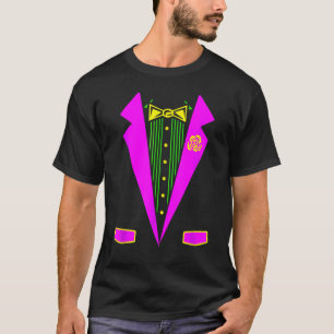 Tuxedo Costume Print Carnival Parade Mardi Gras T-shirt