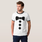 Tuxedo cravate de Bow T-shirts Drôle Hommes (Devant entier)