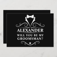 Tuxedo Cravate Serez-Vous Ma Carte Groomsman