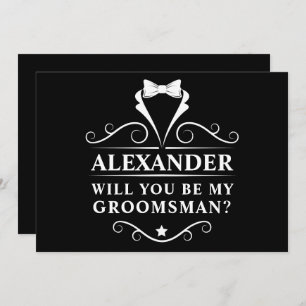 Tuxedo Cravate Serez-Vous Ma Carte Groomsman
