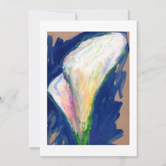 "Tuxedo Cuff" Lily Flower Painting Invitation Kaart (Voorkant)