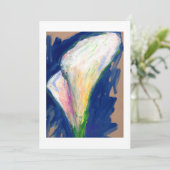 "Tuxedo Cuff" Lily Flower Painting Invitation Kaart (Staand voorkant)