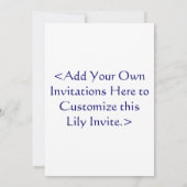 "Tuxedo Cuff" Lily Flower Painting Invitation Kaart (Achterkant)