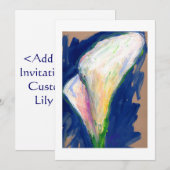 "Tuxedo Cuff" Lily Flower Painting Invitation Kaart (Voorkant / Achterkant)