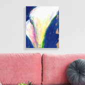 Tuxedo Cuff White Calla Lilies Canvas Art Print (Insitu (Woonkamer))