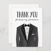 Tuxedo Dank u Groomsman | Groomsman Bedankkaart (Voorkant / Achterkant)