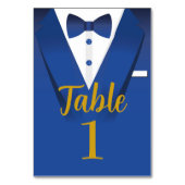 Tuxedo Event Bow Stropdas Zwart Stropdas Royal Blu Kaart (Voorkant)