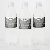 Tuxedo fleslabel zwart zilver waterfles etiket (Flessen)