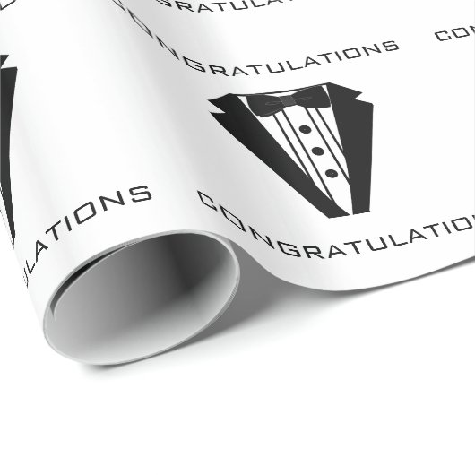 Tuxedo, gefeliciteerd cadeaupapier (Rol Hoek)