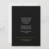 Tuxedo groene roos vrijgezellenfeest uitnodiging (Achterkant)