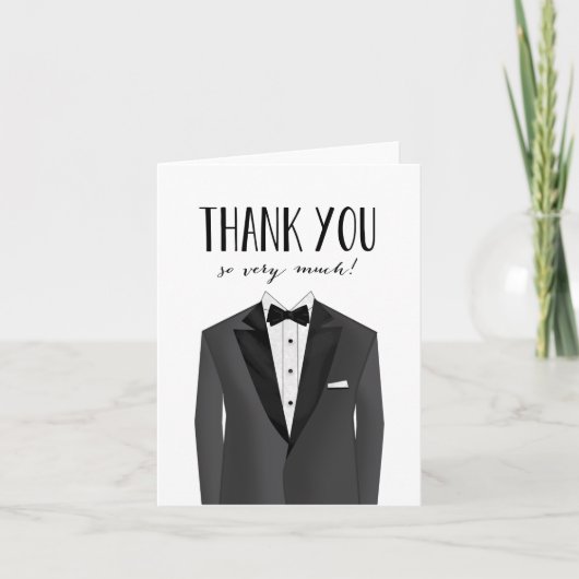 Tuxedo Groom | Carte de remerciements (Devant)
