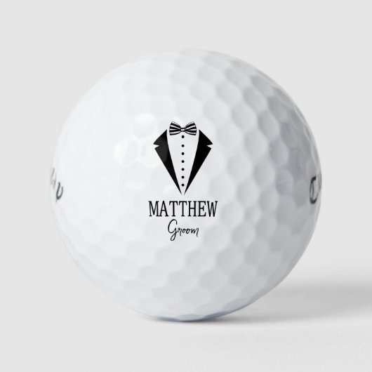 Tuxedo Groom Golfballen (Voorkant)