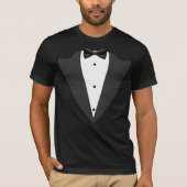 Tuxedo groomsman, beste man zwart-wit T-shirt (Voorkant)