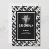 Tuxedo groomsman, beste man zwarte en witte tuxedo kaart (Voorkant)