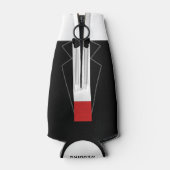 Tuxedo Groomsman Mariage Glacière de bouteille (Dos)