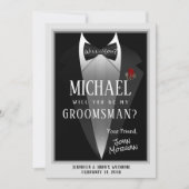 Tuxedo Groomsman Uitnodiging (Voorkant)