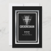Tuxedo groomsman zwart-witte tuxedo kaart (Voorkant)