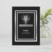 Tuxedo groomsman zwart-witte tuxedo kaart (Staand voorkant)