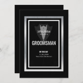 Tuxedo groomsman zwart-witte tuxedo kaart (Voorkant / Achterkant)