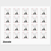 Tuxedo Kat Bruiloft  Vierkante Sticker (Vel)