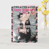 Tuxedo Kat Cute Grappige Valentijnsdag Gelukkige D Kaart (Gele Bloem)