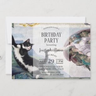 Tuxedo Kat die de Heilige Poot Aanraakt Kaart