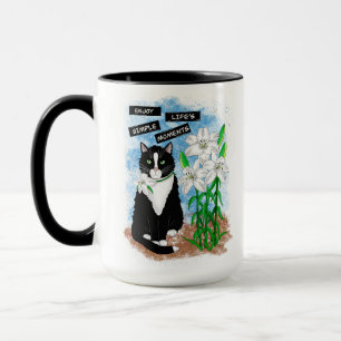 Tuxedo Kat en Lelies Inspirerend prijsopgave Mok
