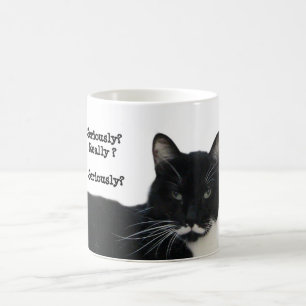 Tuxedo Kat Ernstig Magische Mok