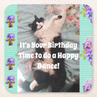 Tuxedo Kat Grappige Katten Verjaardag Onderzetters