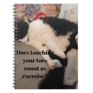 Tuxedo Kat Grappige Quote Zwarte en Witte Katten M Notitieboek