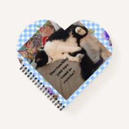 Tuxedo Kat Grappige Spreuk Zwart en Witte Katten M Notitieboek