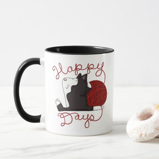 Tuxedo Kat- Happy Days Mok (Met donut)