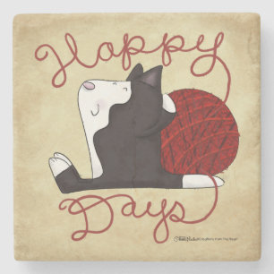 Tuxedo Kat- Happy Days Stenen Onderzetter