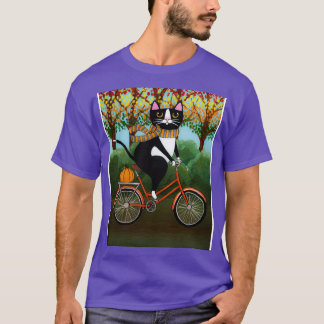 Tuxedo Kat Herfst Fietstocht T-shirt