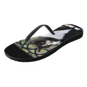 Tuxedo Kat in Raam Schilderij Originele Dier Kunst Teenslippers (Schuin)