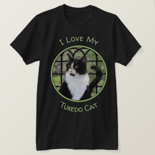 Tuxedo Kat In Venster Schilderen Originele Dierenk T-shirt