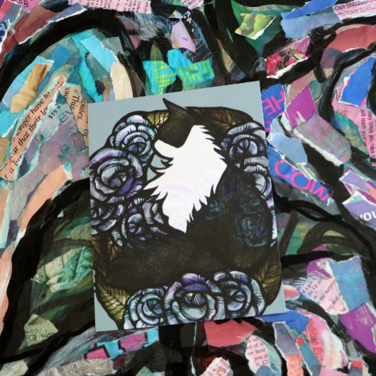 Tuxedo kat kunst briefkaart