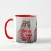 Tuxedo Kat Merry Catsmus Rode Kerstmok Mok (Links)
