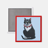 Tuxedo kat met harten magneet (Voorkant / Achterkant)