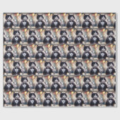 Tuxedo kat met Martini cocktail Cadeaupapier (Vlak)