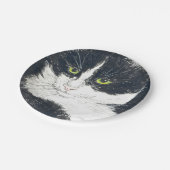 Tuxedo-kat Papieren Bordje (Gekanteld)