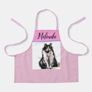 Tuxedo Kat Pastel Katten Kinder Roze Meisjes Schor Schort