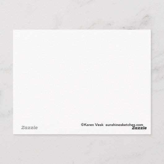 Tuxedo kat pinguins verjaardagstaart briefkaart (Achterkant)