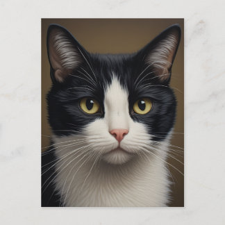 Tuxedo kat postkaart kunst