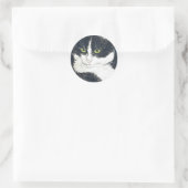 Tuxedo-kat Ronde Sticker (Tas)