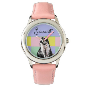 Tuxedo Kat Schattige Katten Zwart Wit Pastel Regen Horloge